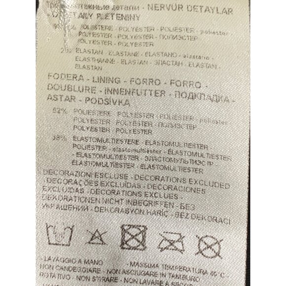 VTG Mens Armani Exchange Black Faux Leather Bomber Jacket XL Logo Tape RP10247 - Picture 7 of 8